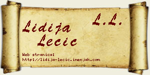Lidija Lečić vizit kartica